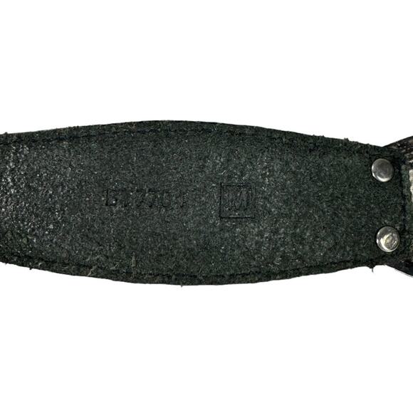 Vintage Fossil Black Leather Concho Style Belt Medium Western Rodeo Cowgirl - Picture 8 of 8